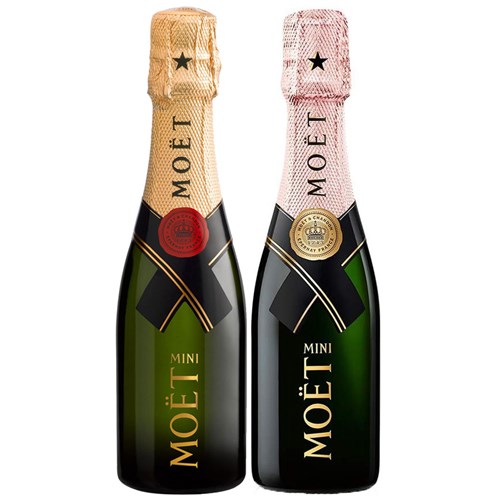 Mini Champagne Duo Moët Brut and Moët Rosé 20cl – Champagne Set